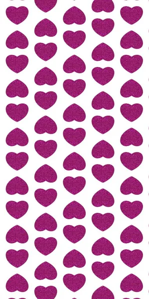 Heart pattern with pink texture on a white background. — Stok fotoğraf