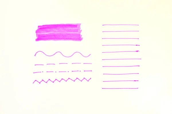Set of pink stripes on a white background. — Stock Photo, Image