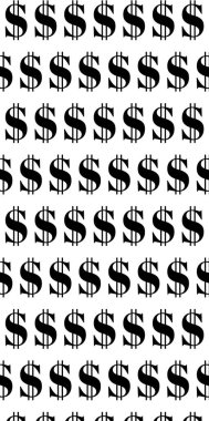 Dolar işaretleri kusursuz desen. arkaplanda yinelenen Usa para birimi sembolleri.