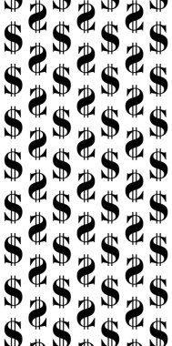 Dolar işaretleri kusursuz desen. arkaplanda yinelenen Usa para birimi sembolleri.