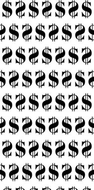 Dolar işaretleri kusursuz desen. arkaplanda yinelenen Usa para birimi sembolleri.