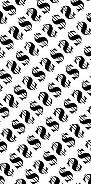 Dolar işaretleri kusursuz desen. arkaplanda yinelenen Usa para birimi sembolleri.