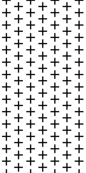 Abstract seamless repeat pattern with cross shapes in black and white. — Stock Photo, Image