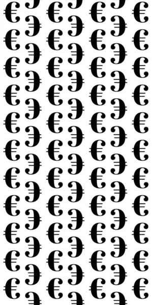 Euro sign icon. Seamless grid lines texture. White texture background. — Stock Photo, Image