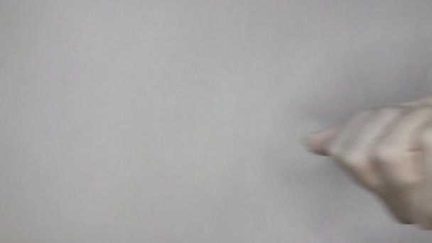 白手套 白底药丸 — 图库视频影像