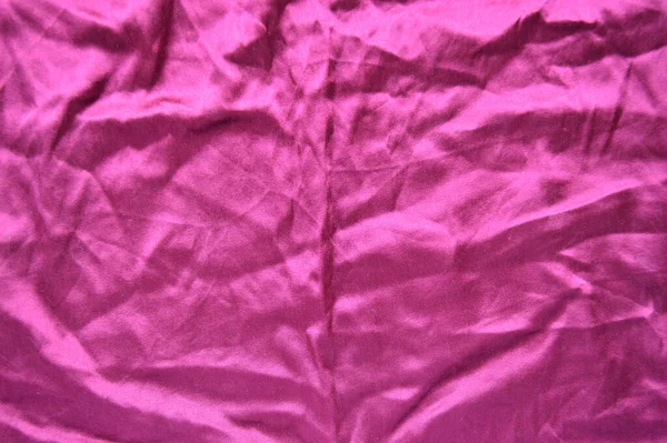 Tissu Rose Texture Fond Tissu Rose Froissé Fond Gros Plan — Photo