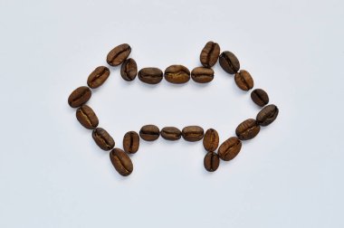 Beyaz kahve çekirdeklerinden izole edilmiş ok..