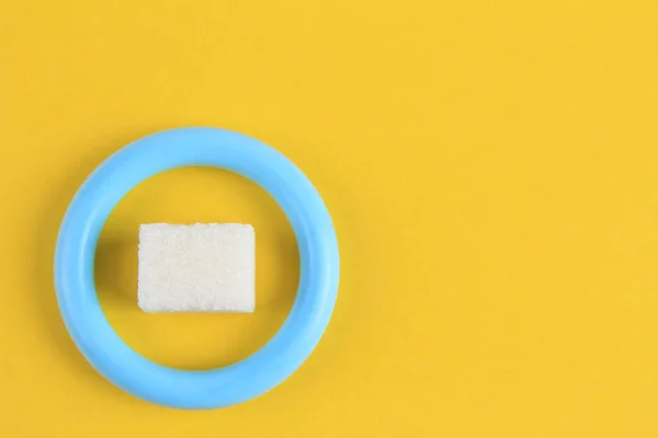 World Diabetes Day November Blue Circle Sugar Symbol — Stock Photo, Image