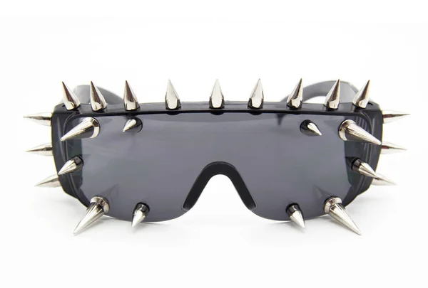 Sonnenbrille Für Männer Rockerbrille Stilvolle Brille Mit Spikes Brille Auf — Stockfoto