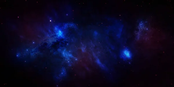 Mavi yıldızlı gökyüzü uzay