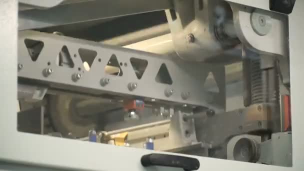 Print press typography machine in work — Stock Video