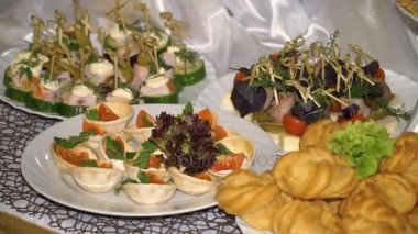 Gıda Restoran tablo. Avrupa yemekleri - et ve Salatalar.