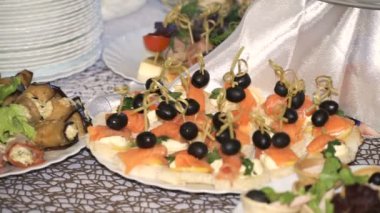 Gıda Restoran tablo. Avrupa yemekleri - et ve Salatalar.