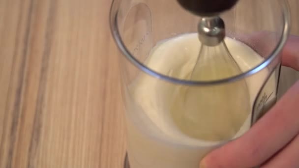 Krem peynir olmak karışık bir mutfak robotu ve blender — Stok video