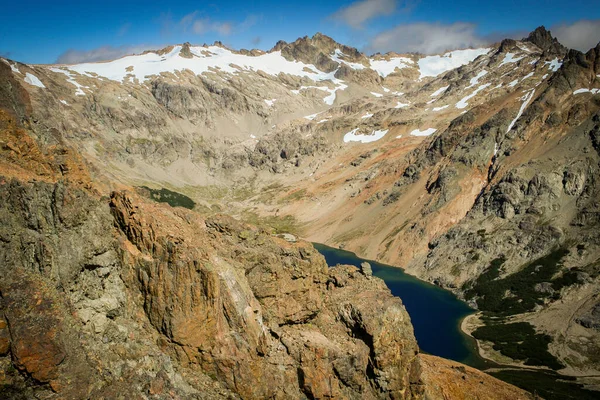 Lindo mountain summit and lake, in El Bolson, Rio Negro, Argentina.