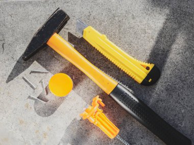 Üst görünüm kapalı. Yapı araçları.