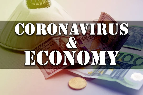 Effect Coronavirus Economy Dollars Euro Covid Risk Economic Stability Financial — Stock Photo, Image