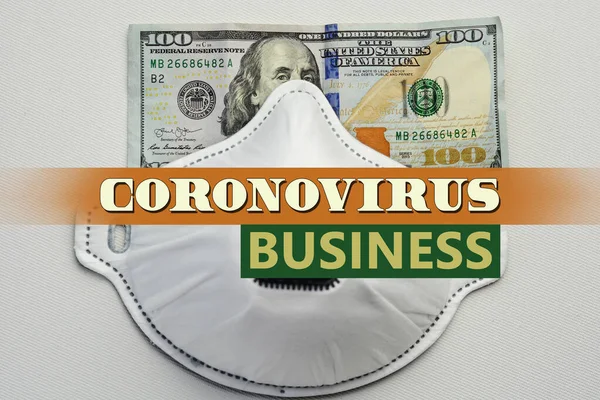 Business Coronavirus Enrichment Masks Medicines Deception Source Income Wealth Disease — Stock Photo, Image