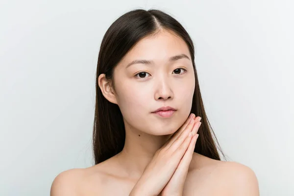 Primer Plano Una Joven Hermosa Natural Mujer Asiática —  Fotos de Stock