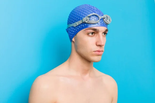 Primer Plano Adolescente Caucásico Nadador Hombre — Foto de Stock
