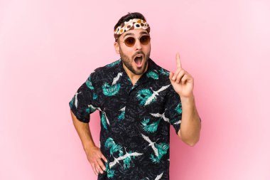 Genç hippi bir fikir, ilham konsepti buldu..