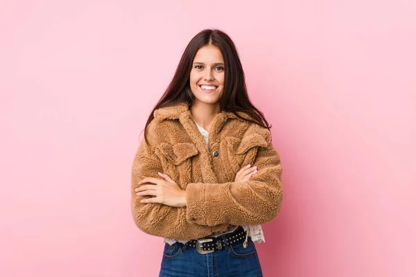 Jonge Leuke Vrouw Lachen Plezier Hebben — Stockfoto