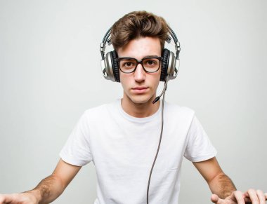 Bilgisayar oyunu oynayan beyaz bir genç adam.