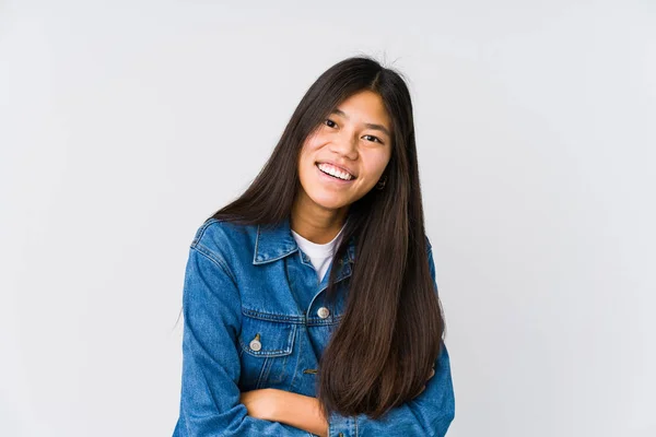Junge Asiatische Frau Lacht Und Hat Spaß — Stockfoto