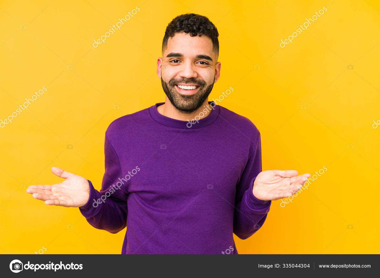 Young Mixed Race Arabic Man Isolated Showing Expression Stock Photo by