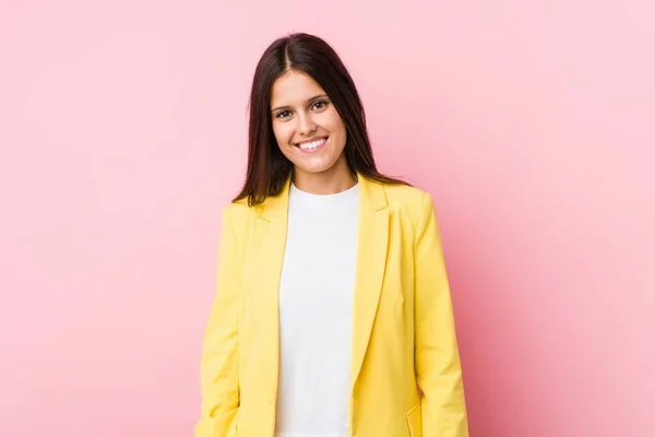 Joven Mujer Negocios Feliz Sonriente Alegre —  Fotos de Stock