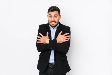 Beyaz bir geçmişi olan beyaz tenli genç bir iş adamı, düşük ateş ya da hastalık nedeniyle soğuktan izole edilmiş..