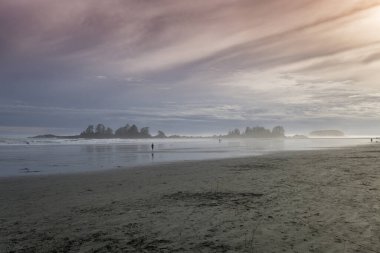 An exceptional location in a magical part of the world! Beautiful beach on Vancouver Island in Canada clipart