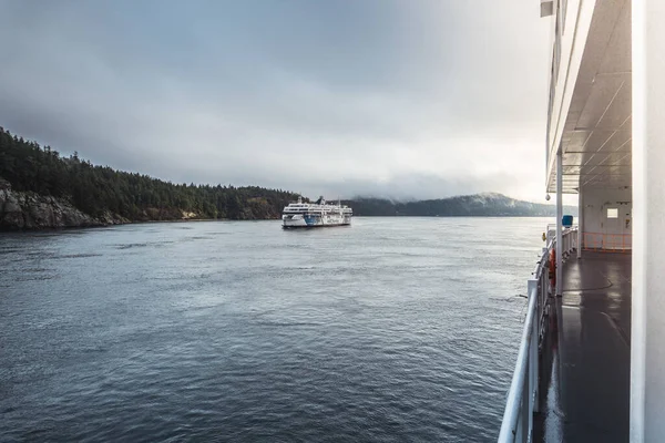 Foto Tirada Ferry Entre Victoria Vancouver Canadá — Fotografia de Stock