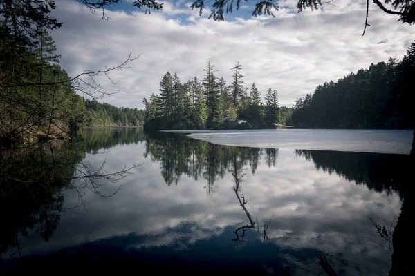 Beautiful View Mountain Thetis Lakes Victoria Canada Royalty Free Stock Images