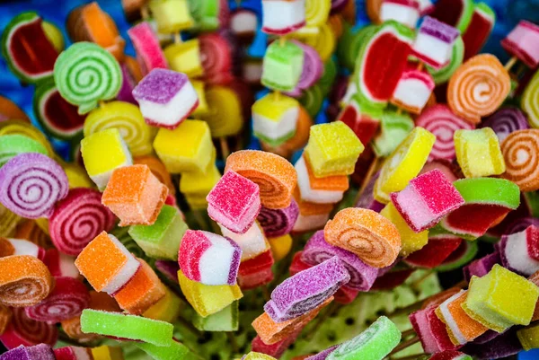 Üst Manzara Renkli Jöle Şekerleri
