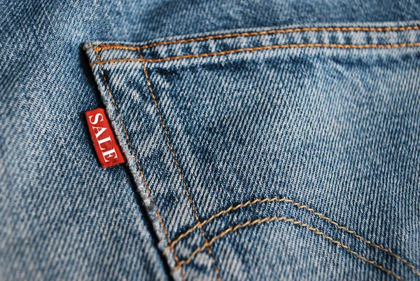 Blauwe Jeans Achterzak Denim Textuur Achtergrond — Stockfoto