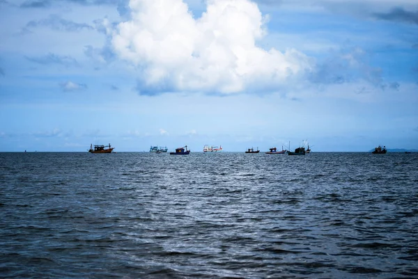 Landscape Boat Sea — Stock Photo, Image