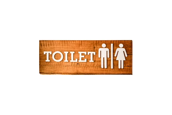 Label Toilet Geïsoleerd Witte Achtergrond — Stockfoto