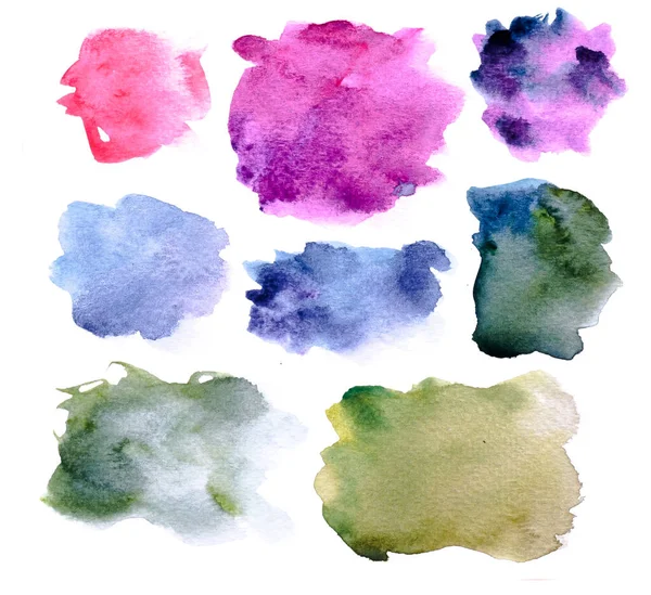Paint a circle of watercolor for the text message background. Colorful splashing in the paper. It is wet texture from brushes. Picture for creative wallpaper or design art work.