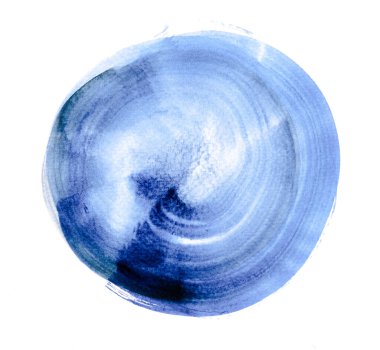 Paint a circle of watercolor for the text message background. Colorful splashing in the paper. It is wet texture from brushes. Picture for creative wallpaper or design art work.