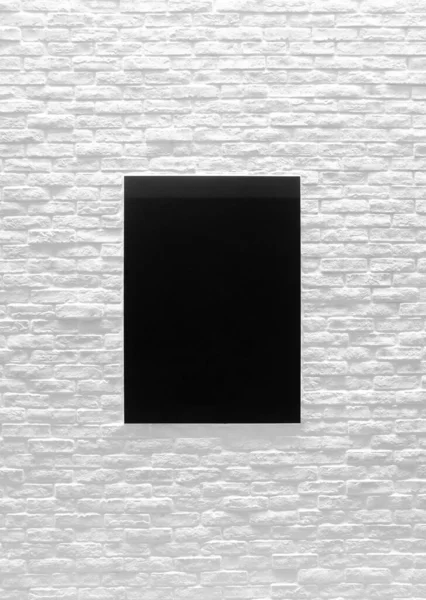 brick wall with black frame
