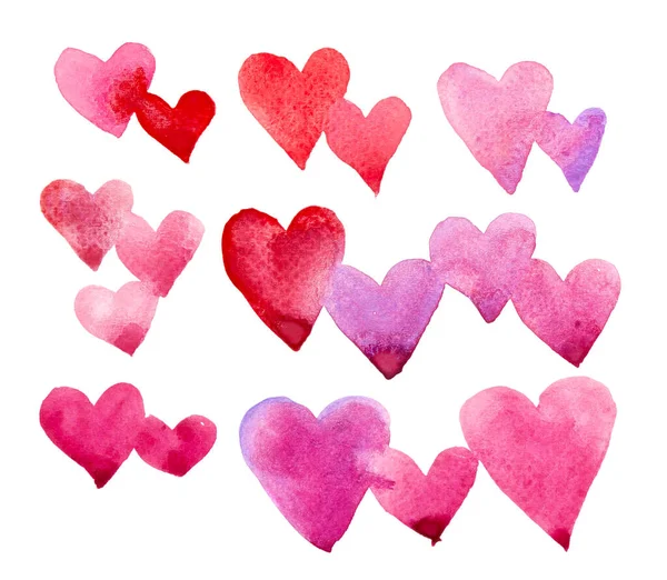 Herzen Abstrakter Hintergrund Textur Mit Farbe Herzen — Stockfoto
