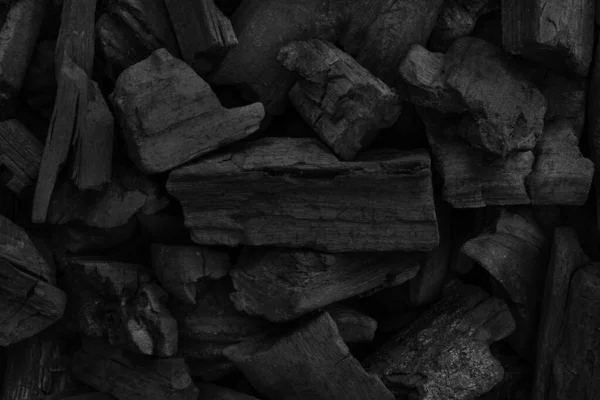 Natural Fire Ashes Dark Black Coals Texture Flammable Black Hard — Stock Photo, Image