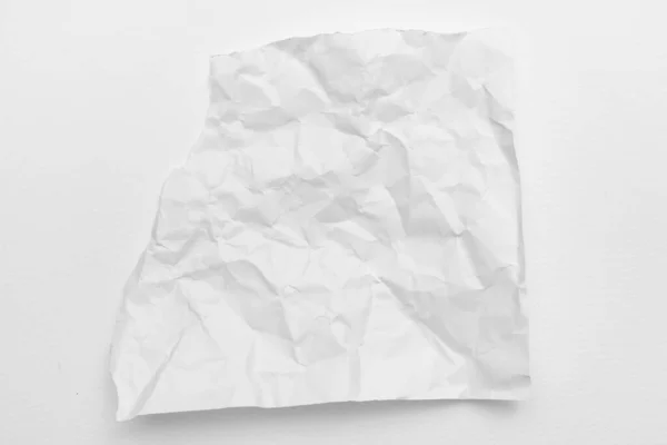 Moderní Zmačkaný Bílý Papír Prázdném Listu Šedé Pozadí Světlými Stíny — Stock fotografie