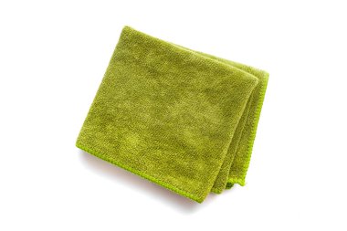 Beyaz üzerine renkli mikrofiber toz bezi