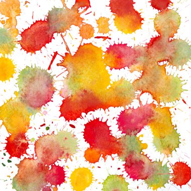 Paint a circle of watercolor for the text message background. Colorful splashing in the paper. It is wet texture from brushes. Picture for creative wallpaper or design art work.