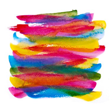 Soyut el çizimi suluboya. Gazeteye renkli bir şekilde sıçramış. Boya fırçaları fırçasıyla ıslak bir arka plan. Yaratıcı duvar kağıdı ya da tasarım sanatı için resim. Pastel renk tonu.