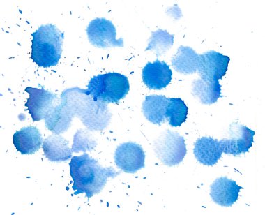Paint a circle of watercolor for the text message background. Colorful splashing in the paper. It is wet texture from brushes. Picture for creative wallpaper or design art work.