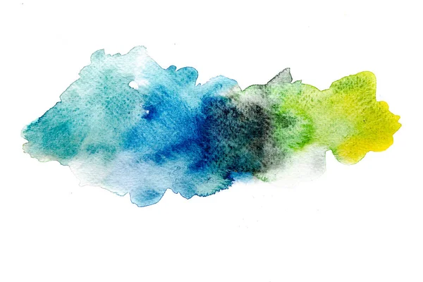 Abstract Hand Drawn Watercolor Colorful Splashing Paper Wet Texture Background — Stock Photo, Image