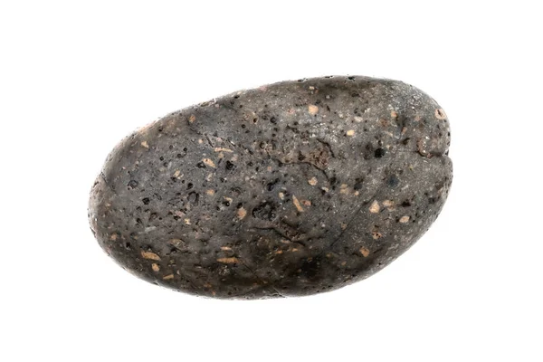 Schwarzer Stein Isoliert Auf Weißem Hintergrund — Stockfoto
